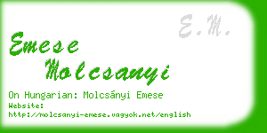 emese molcsanyi business card
