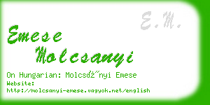 emese molcsanyi business card